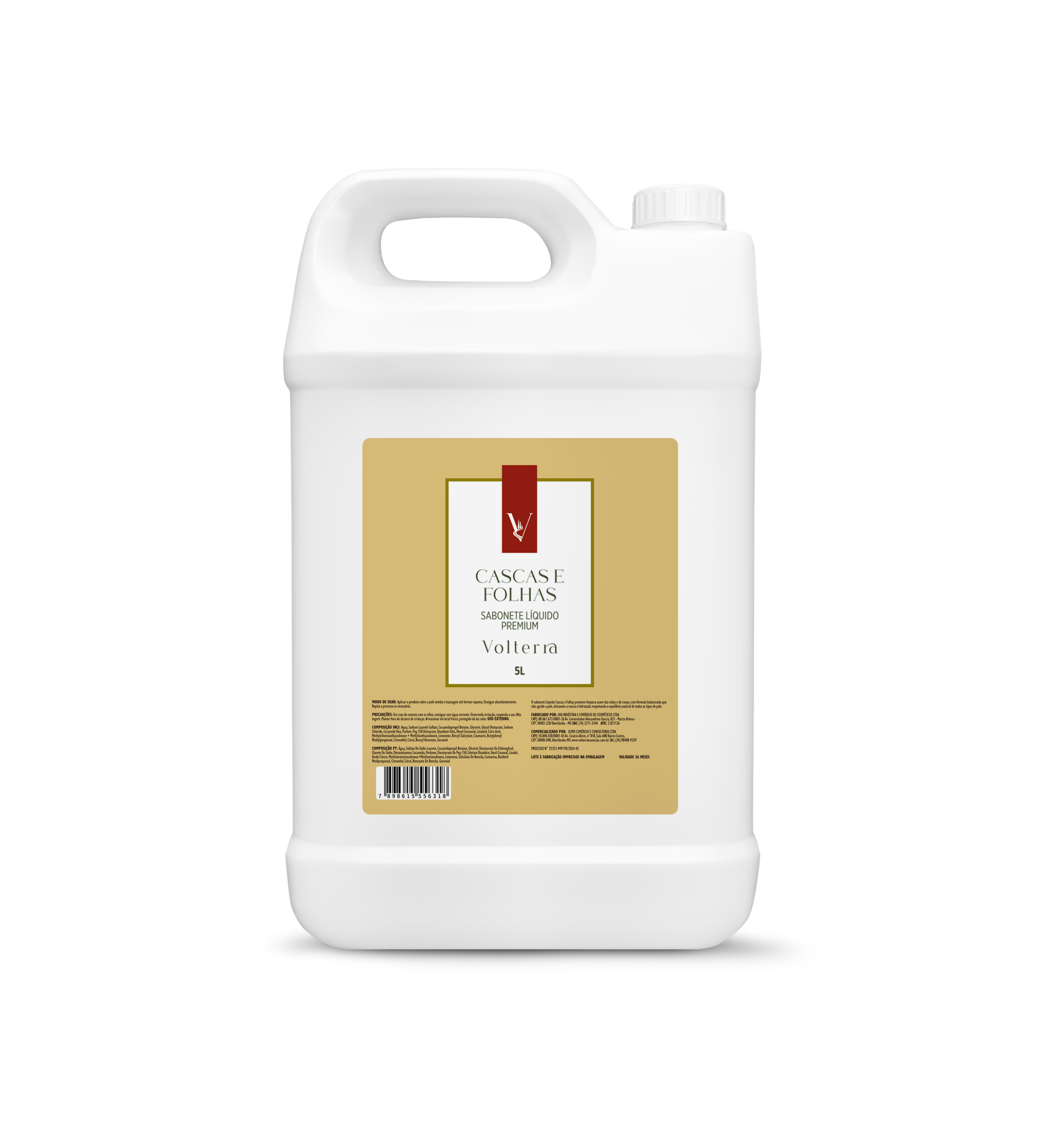 Sabonete Líquido Premium Volterra Cascas e Folhas 5L